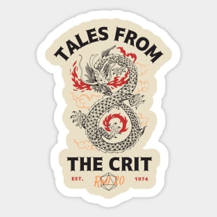 Tales from the Crit - Roll 20 Dragon Sticker